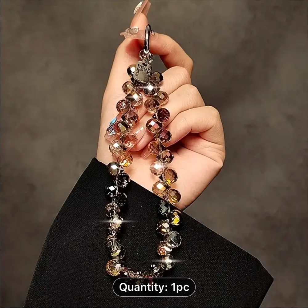 Crystal Purse charm / Keychain / phone wristlet NEW retail $18 - Picture 4 of 5
